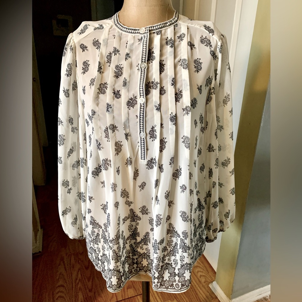 Max Studio Tunic Oversized Small Romantic Coastal Boho